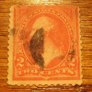 1894 GEORGE WASHINGTON TYPE 1 PINK 2 CENT STAMP